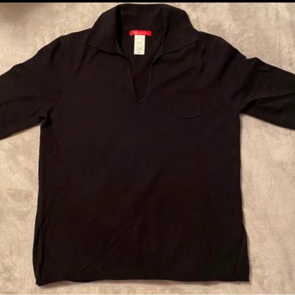 Anne Klein Sporty No Button Polo